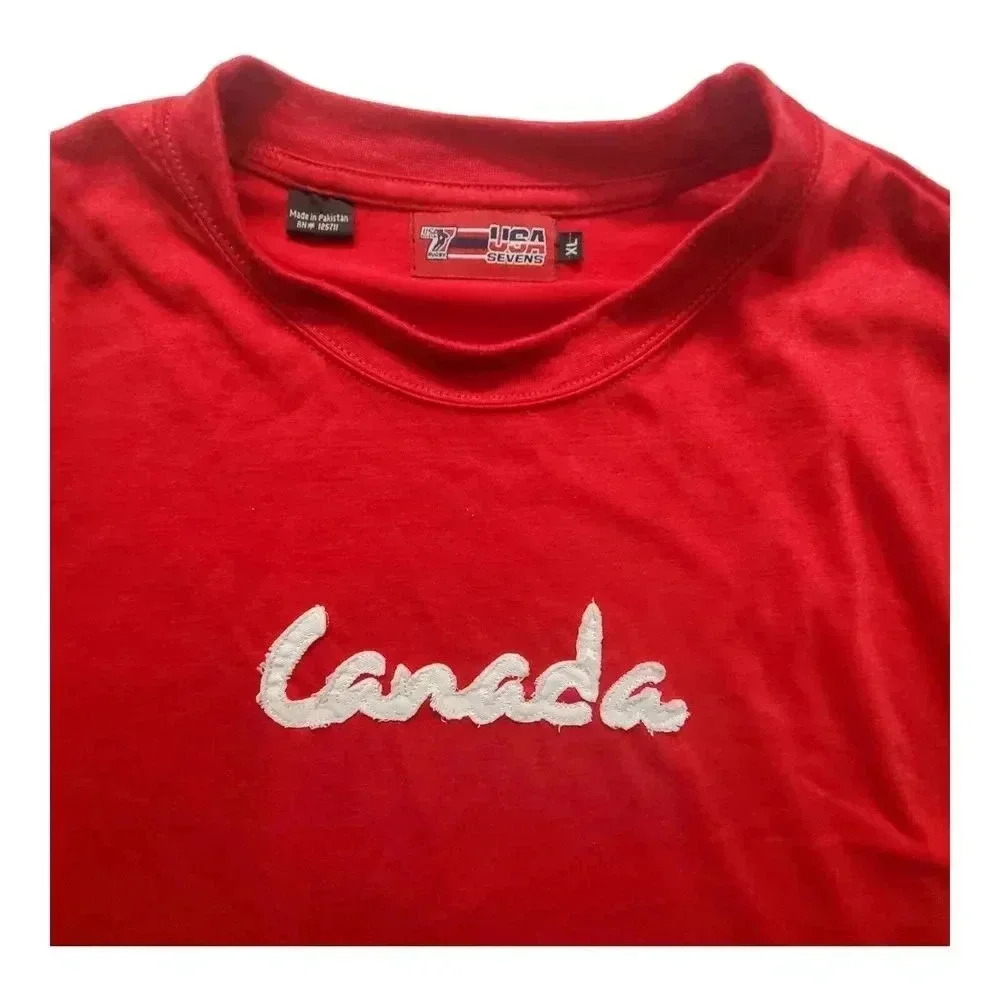 USA Sevens Rugby Canada Vegas Red Graphic T-Shirt Mens XL Short Sleeve - Picture 7 of 10